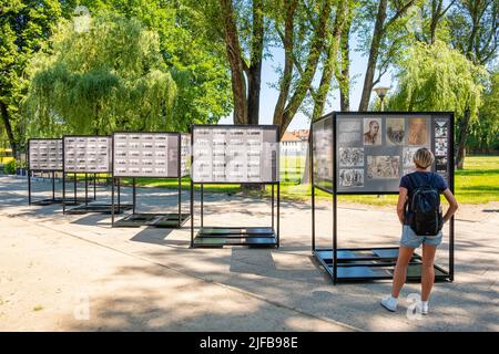Polonia, regione della Slesia, Oswiecim, patrimonio mondiale dell'UNESCO, campo di concentramento di Auschwitz Foto Stock