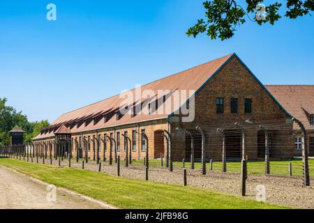 Polonia, regione della Slesia, Oswiecim, patrimonio mondiale dell'UNESCO, campo di concentramento di Auschwitz Foto Stock
