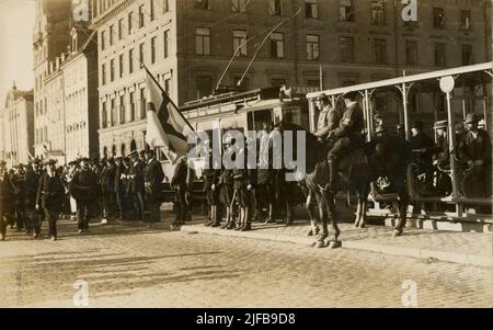 Mobilitazione di Landstormen nel 1914. Foto Stock