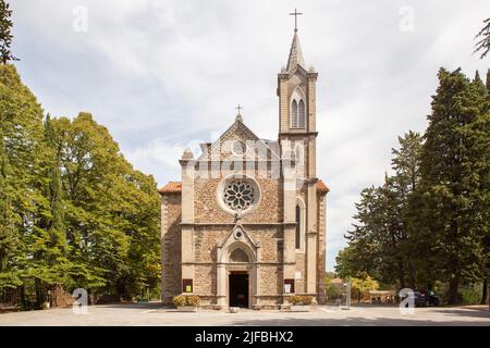 Santuario ed eremo di Montepaolo, Dovadola, Italia Foto Stock