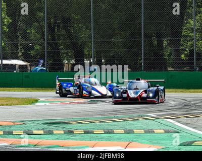 Endurance - ELMS Test Monza 2022 - 01.07.2022 3 UNITED AUTOSPORTS GBR M Ligier JS P320 - Nissan James McGuire (USA) B Kay Van Berlo (NLD) S Andrew Bentley (GBR) B Foto Stock