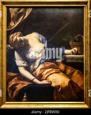 MUCEM Marseille : Pharaons Super Stars - la Mort de CLEOPATRE apinting di Antoine RIVALZ (1667-1735) Foto Stock