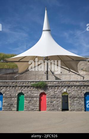 Colorate Beach Huts Barry Island South Wales Regno Unito Foto Stock