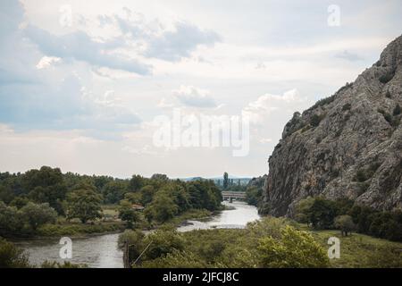 Demir Kapija Canyon - la porta di ferro Foto Stock