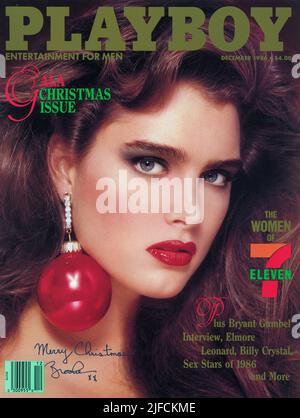 Copertina del numero della rivista 'Playboy' Vintage di dicembre 1986, USA Foto Stock