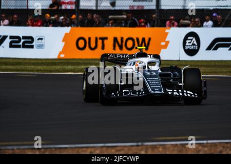 SILVERSTONE, Inghilterra, 01.JULY 2022;#22, Yuki TSUNODA, JAP, Team Scuderia Alpha Tauri, AT02, HONDA, RA620 motore Formula uno, GRAN Premio BRITANNICO F1 Foto Stock