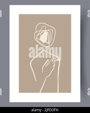 Design astratto di pareti d'arte moderna Illustrazione Vettoriale