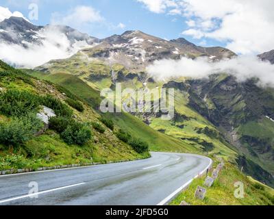 L'alta strada alpina di Groglockner a Salisburgo, Austria Foto Stock