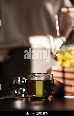 Caffè puro tè di gelsomino, una bevanda tradizionale cinese - foto di scorta Foto Stock