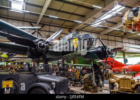 SINSHEIM, GERMANIA - mai 2022: Bombardiere nero bombardiere bombardiere Junkers JU 88 1936 WW2 3rd reich nazista Germania Luftwaffe Foto Stock
