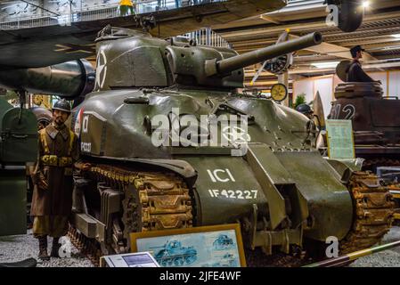 SINSHEIM, GERMANIA - mai 2022: american US Medium Tank Sherman M4 A1 WW2 1943 Foto Stock