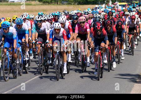 Tour de France 2022: Tappa due a Reersoe, Danimarca Foto Stock