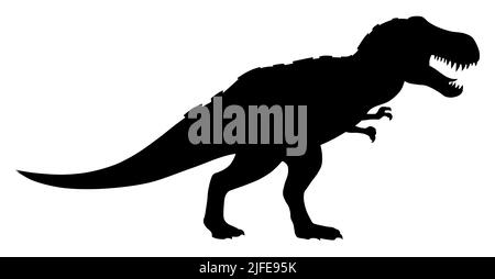 Silhouette di dinosauri. Illustrazione Vettoriale. Tyrannosaurus Illustrazione Vettoriale