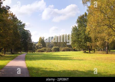 Il Parco Nazionale di Gauja è la destinazione naturale più grande e visitata della Lettonia. Sigulda Foto Stock