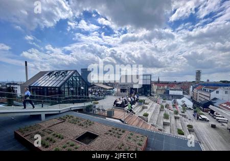 Aarhus, Danimarca. 10th giugno 2022. Il roof Garden 'Rooftop' del grande magazzino di Salling. Credit: Kathrin Deckart/dpa/Alamy Live News Foto Stock