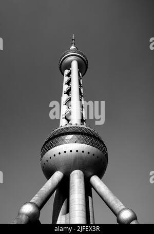 architettura astratta di un edificio moderno a shanghai Foto Stock