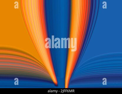 Illustrazione astratta di fantascienza Foto Stock