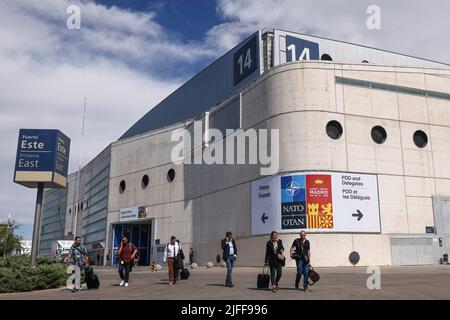 Madrid, Spagna. 30th giugno 2022. Centro congressi IFEMA durante il vertice NATO a Madrid, Spagna, il 30 giugno 2022. (Credit Image: © Beata Zawrzel/ZUMA Press Wire) Foto Stock