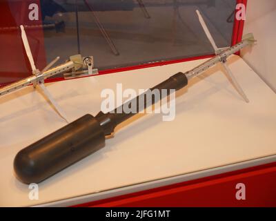 RPG-7 round in Eurosatory 2008 Exibition militare Foto Stock