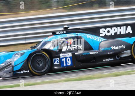 Autodromo di Monza, Monza, Italia, 03 luglio 2022, 19 ALGARVE PRO RACING - Oreca 07 Gibson (S. Florsch, B. Viscaal) durante l'ELMS 2022 - European le Mans Series - Endurance Foto Stock