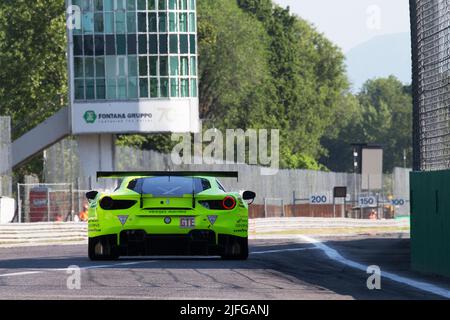 Autodromo di Monza, Monza, Italia, 03 luglio 2022, 57 KESSEL RACING - FERRARI F488 GTE EVO (T. Kimura, F. Schandorff, N. Jensen) durante la ELMS 2022 - European le Mans Series - Endurance Foto Stock