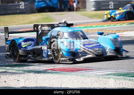 Autodromo di Monza, Monza, Italia, 03 luglio 2022, 47 ALGARVE PRO RACING - Oreca 07 Gibson (J. Falb, J. Allen, A. Peroni) durante l'ELMS 2022 - European le Mans Series - Endurance Foto Stock