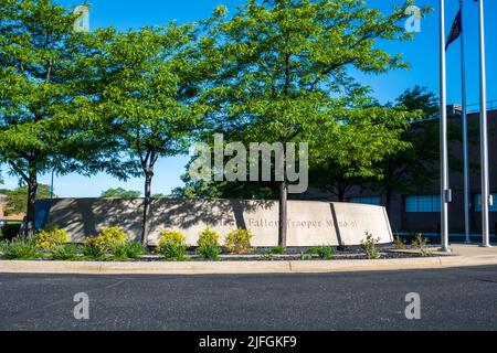 Dimondale MI - 4 giugno 2022: Ufficiale di polizia dello stato del Michigan Trooper Memorial Foto Stock