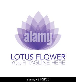 Astratto mandala fiore loto swirl logo icona vettore design. Elegante simbolo di logotipo vettoriale ornamento di alta qualità Illustrazione Vettoriale