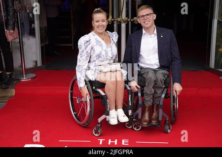 Hannah Cockroft partecipa alla prima mondiale del ritorno dei bambini della ferrovia al cinema della casa di foto di Keighley, Keighley, Yorkshire occidentale. Data foto: Domenica 3 luglio 2022. Foto Stock