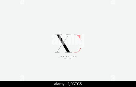 Lettere alfabetiche iniziali logo monogramma XC CX X C. Illustrazione Vettoriale