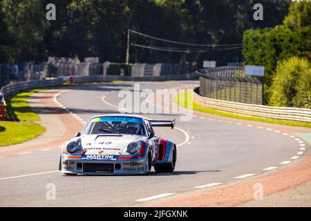 43 DUMAREY (BE) / BRUNN (DE) / BRUNN (DE), Porsche 911 RSR Turbo 2, 1L / 1974 , azione durante il le Mans Classic 2022 dal 30 giugno al 3 luglio 2022 sul circuito des 24 Heures du Mans, a le Mans, Francia - Foto Damien Saulnier / DPPI Foto Stock