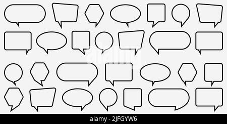 Icona di impostazione del simbolo del fumetto vocale. Illustrazione vettoriale su sfondo bianco. Illustrazione Vettoriale