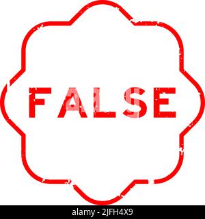 Grunge rosso falsa parola sigillo di gomma timbro su sfondo bianco Illustrazione Vettoriale