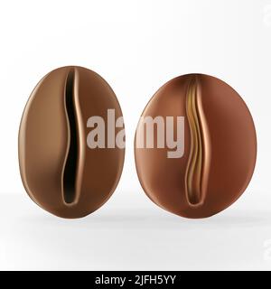 Illustrazione di Vector realistic Coffee Bean 3D Illustrazione Vettoriale
