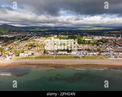 Bray in Co. Wicklow, Irlanda paesaggio aereo Foto Stock