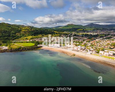 Bray in Co. Wicklow, Irlanda paesaggio aereo Foto Stock