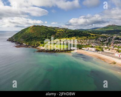 Bray in Co. Wicklow, Irlanda paesaggio aereo Foto Stock