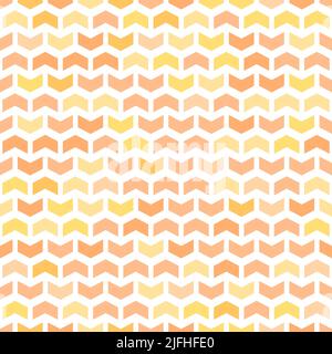 Motivo vettoriale geometrico con frecce gialle, arancioni e rosa. Ornamento moderno geometrico. Sfondo astratto senza giunture Illustrazione Vettoriale