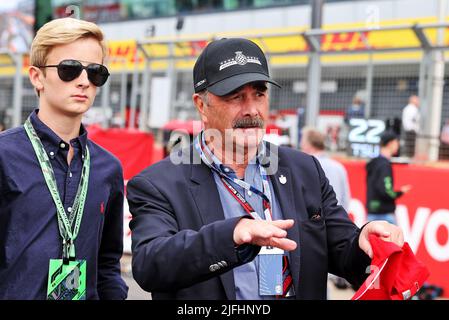 Silverstone, Regno Unito. 03rd luglio 2022. Nigel Mansell (GBR) sulla griglia. Gran Premio di Gran Bretagna, domenica 3rd luglio 2022. Silverstone, Inghilterra. Credit: James Moy/Alamy Live News Foto Stock