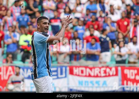 Salvador, Brasile. 03rd luglio 2022. BA - Salvador - 07/03/2022 - BRASILIANO B 2022, BAHIA X GREMIO - Diego Souza giocatore di Gremio durante una partita contro Bahia allo stadio Arena Fonte Nova per il campionato brasiliano B 2022. Foto: Renan Oliveira/AGIF/Sipa USA Credit: Sipa USA/Alamy Live News Foto Stock