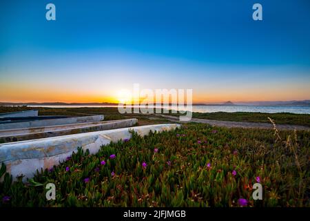 Tramonto sulla baia di Morro Foto Stock