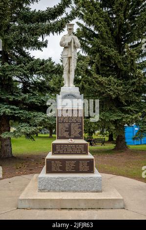 Nanton, Alberta - 2 luglio 2022: Memoriale per bombardare i piloti al Bomber Command Museum of Canada nella campagna Alberta. Foto Stock