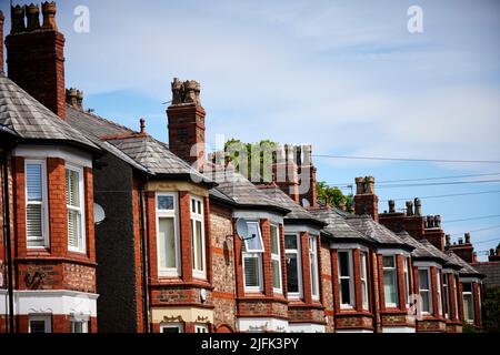 Manchester, Hale villaggio che ospita stock vittoriano semi-staccato Foto Stock