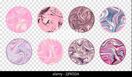 Set di copertine in evidenza, collezione di sfondo con texture rosa minimal, disposizione storia, modello con cornice rosa oro, badge vettoriale per acquisti nei social media, Illustrazione Vettoriale