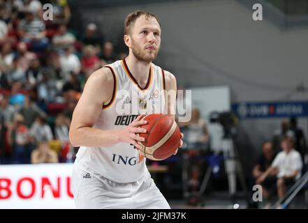 Brema, Germania. 03rd luglio, 2022. Primo : 07/03/2022 Basket: Nazionale Team Mondiali uomini Qualifiche Coppa del mondo Germania - Polonia Christian Sengfelder, GER/dpa/Alamy Live News Foto Stock