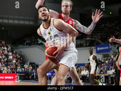 Brema, Germania. 03rd luglio, 2022. Primo : 07/03/2022 Basket: Nazionale Team Mondiali uomini Qualifiche Coppa del mondo Germania - Polonia Gavin Schilling, GER/dpa/Alamy Live News Foto Stock