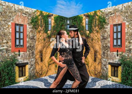 Fotografia di fantasia, ballerini di Tango, Argentina Foto Stock