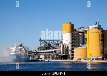 Wilson Newport a Malteurop a Gdansk Shipyard, Polonia - Stocznia Gdansk, Polska Foto Stock