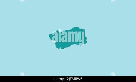 Icona della regione italiana con sfondo blu chiaro e icona blu Illustrazione Vettoriale