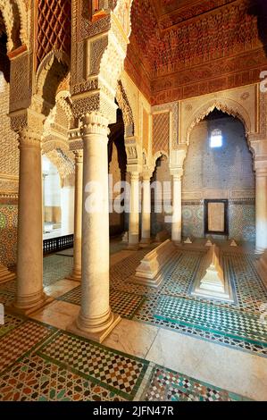 Marocco Marrakech. Tombe Saadiane. Necropoli reale Foto Stock